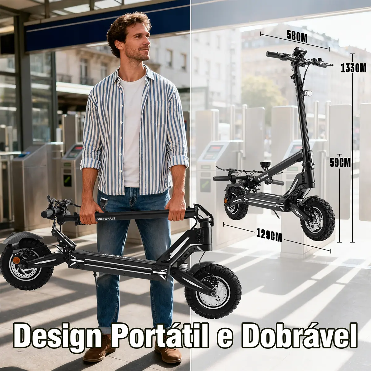 G3 PRO - design portátil e dobrável