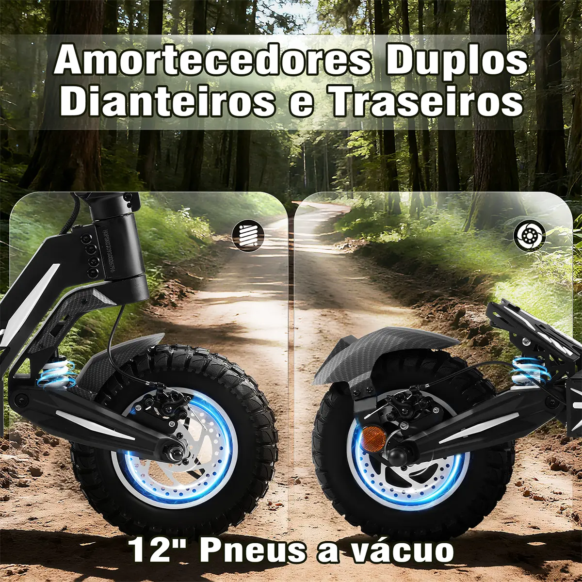G3 PRO - amortecedores duplos dianteiros e traseiros
