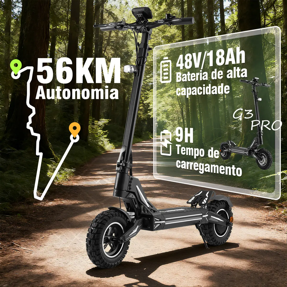 G3 PRO - 56km de autonomia
